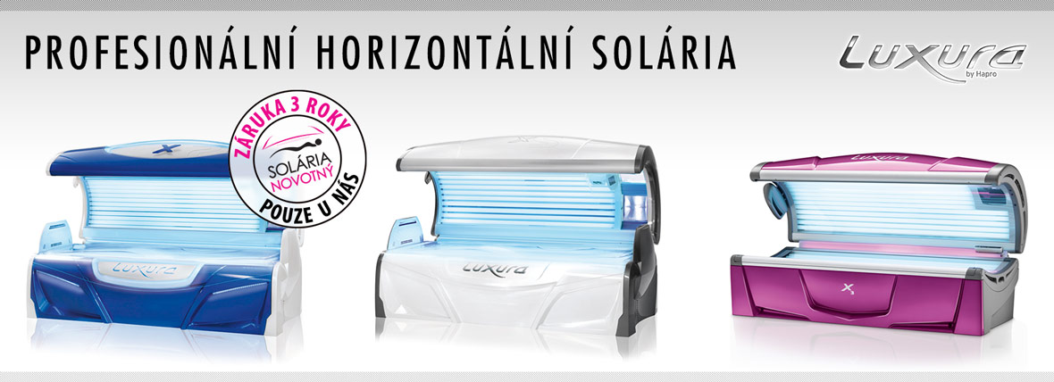 Profesionální horizontální solária - Luxura X7, Luxura X5, Luxura X3