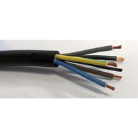 Ohebný černý pryžový kabel CGSG - H07RN-F 5x6,0mm k pohyblivým přívodům solárií (400V/32A)