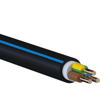 Pevný kabel CYKY-J 3x1,5mm pro pevné přívody k RGB LED zdrojům a rozvaděčům
