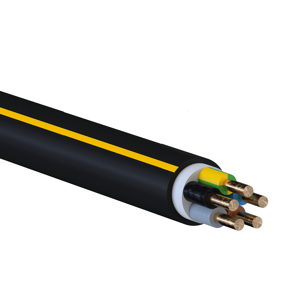 Pevný kabel CYKY-J 5x2,5mm pro pevné přívody k hlavním vypínačům solárií (400V/16A)