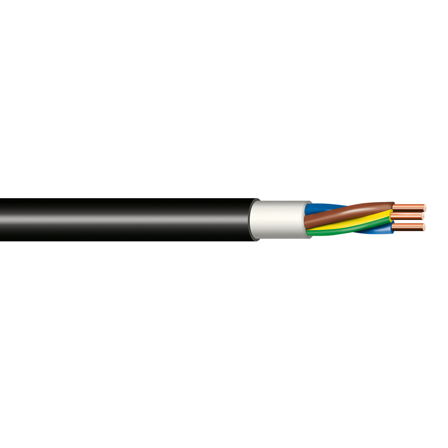 Pevný kabel CYKY-J 5x4,0mm pro pevné přívody k hlavním vypínačům solárií (400V/25A)