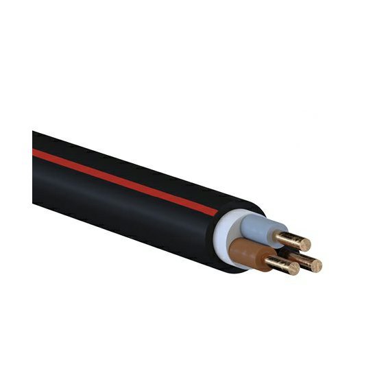 Pevný kabel CYKY-O 3x1,5mm pro pevné přívody k přepínačům světel, termostatům