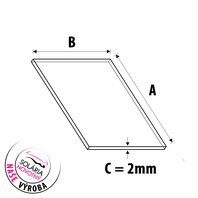 Plexisklo do solária - síla 2 mm